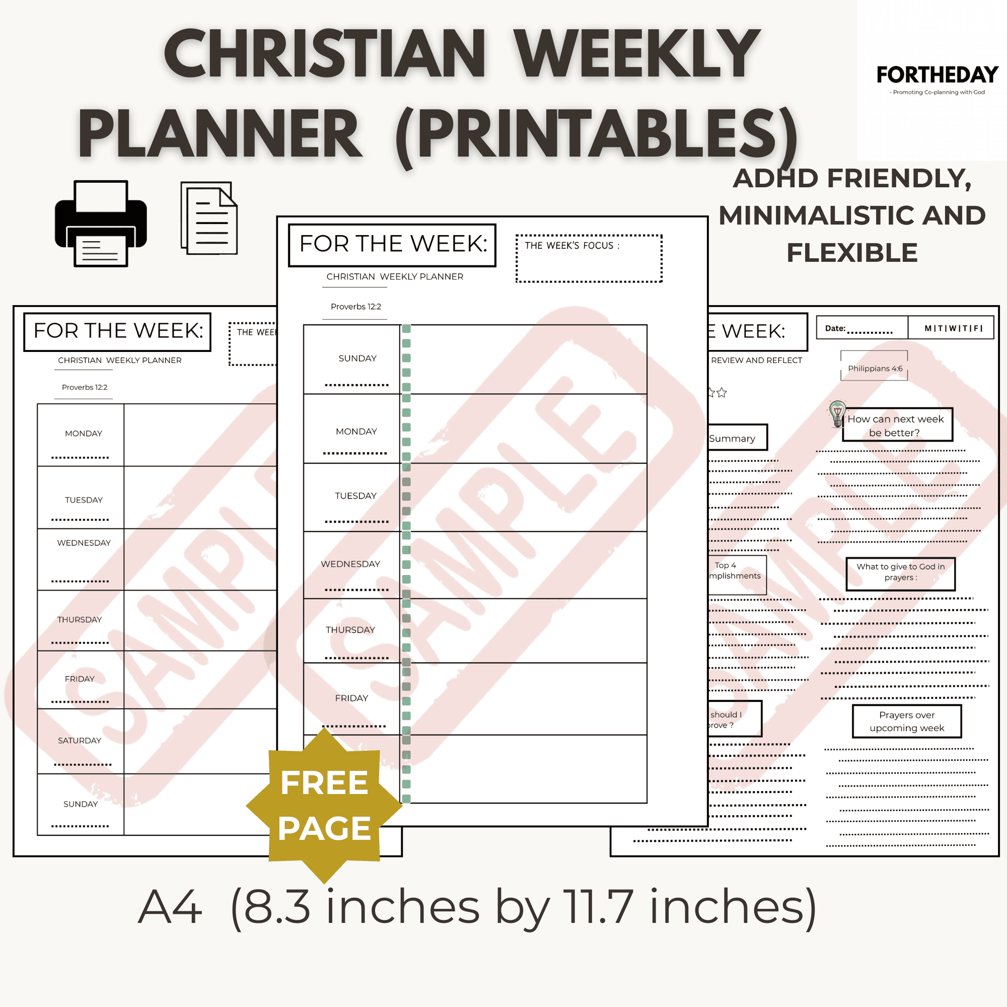 FORTHEDAY WEEKLY PLANNER